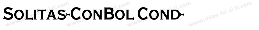 Solitas-ConBol Cond字体转换
